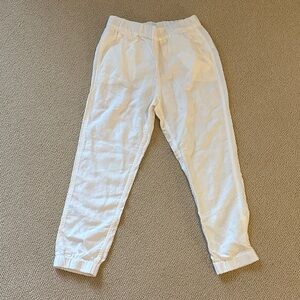 J. Crew Seaside Jogger White Linen Blend Pull On Pants